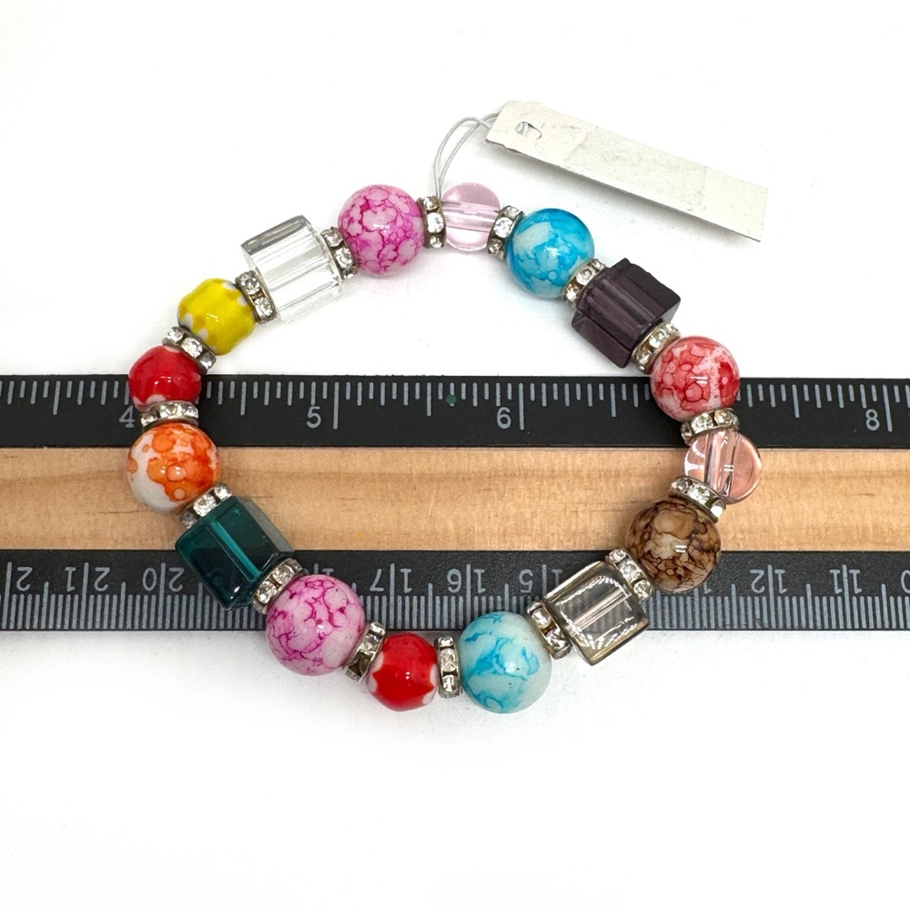 Carol for Eva Graham Multicolor Beaded Stretch Bracelet - Picture 7 of 9